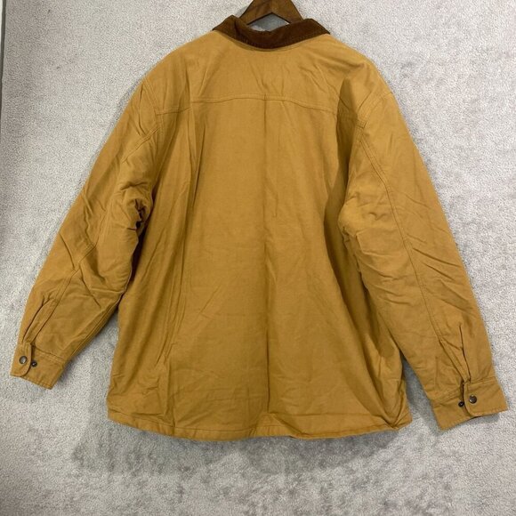 NWOT Lands' End Men's XXL Quilted Barn Chore Jacket Snap Button Polyester - Picture 2 of 8